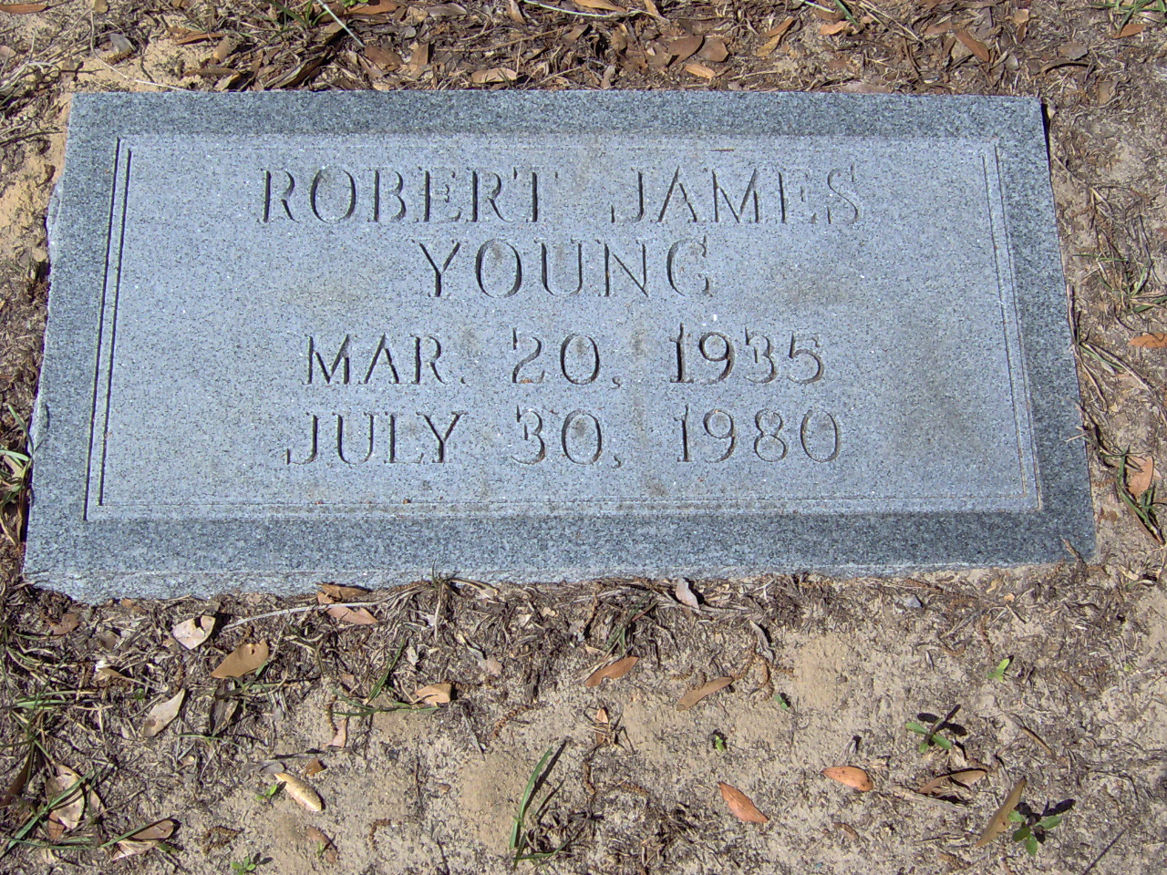 Headstone for Young, Robert James